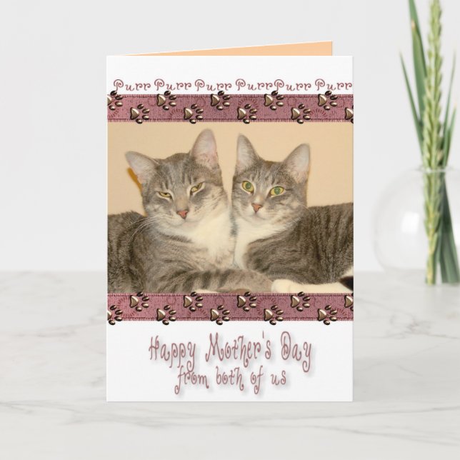 Happy Mother's Day from Both of Us with Cats Card (Front)