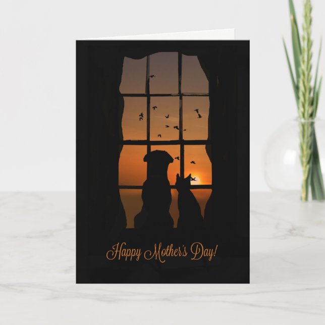 Happy Mother's Day from Dog and Cat Card (Front)