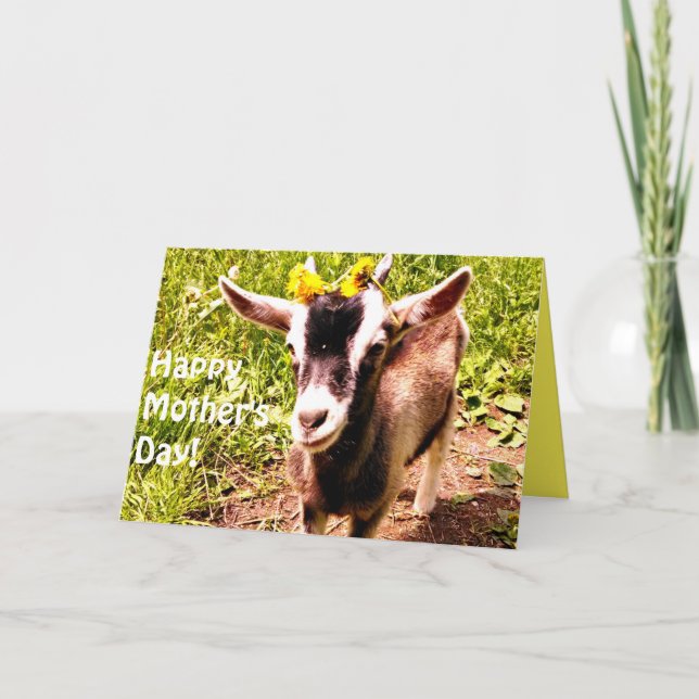 Happy Mother's Day From Your Favourite Kid (Goat) Card (Front)