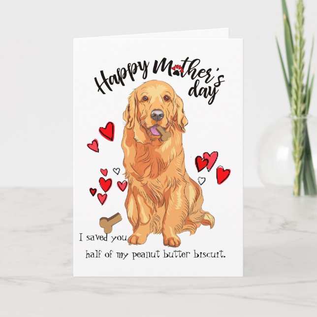 Happy Mother's Day from your Golden Retriever Card (Front)