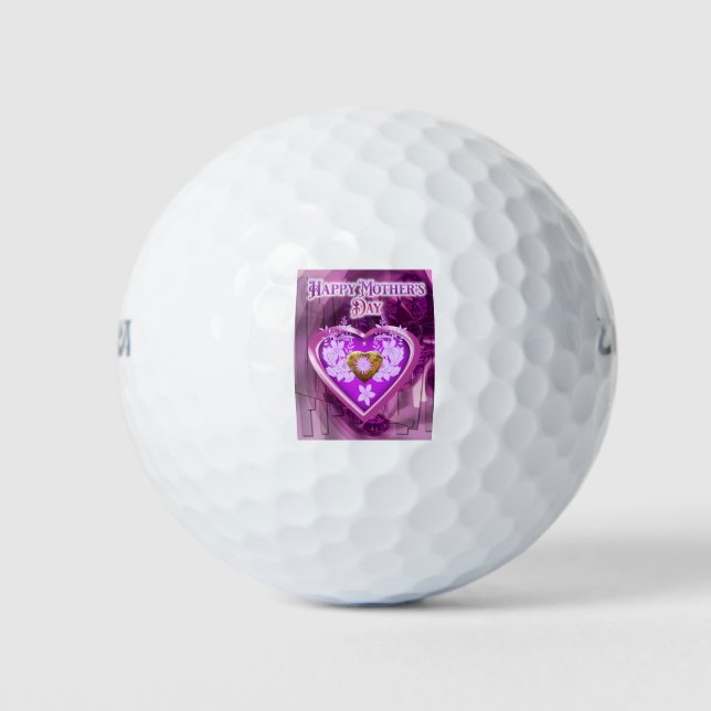 Happy Mothers Day Gift Golf Balls (Front)