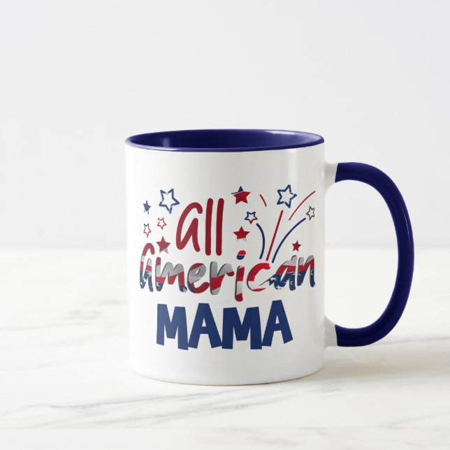 happy mother's day gift idea all american mom mug (Right)