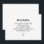 Happy Mothers Day Gift Mom Birthday For Mum Invitation<br><div class="desc">Happy Mothers Day Gift Mom Birthday For Mum</div>
