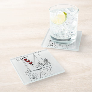 Happy Mothers Day Glass Coaster