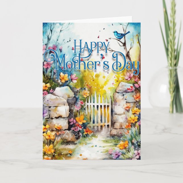 Happy Mother's Day Greeting Card - Pretty Garden (Front)