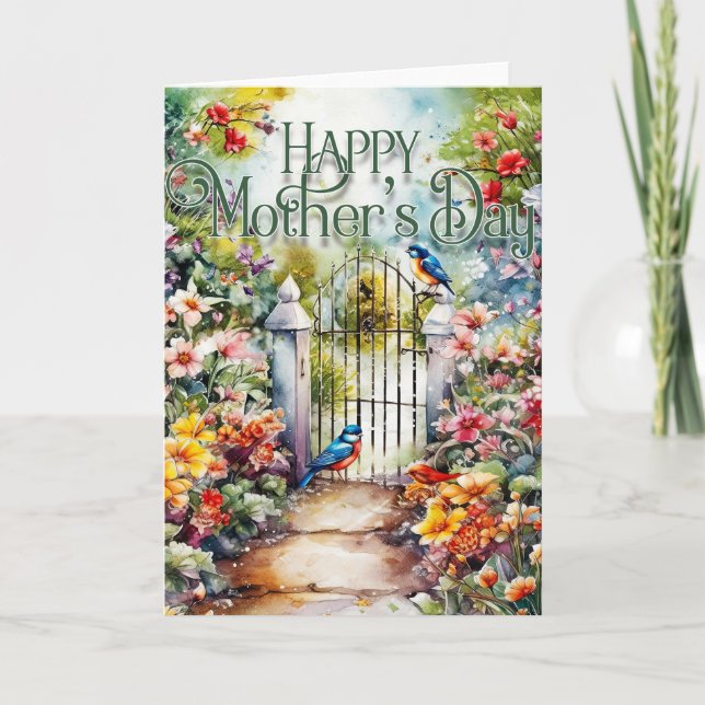Happy Mother's Day Greeting Card - Pretty Garden (Front)