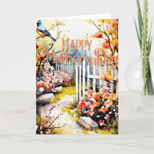 Happy Mother's Day Greeting Card - Pretty Garden