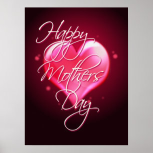 HAPPY MOTHER'S DAY HEART by SHARON SHARPE Poster