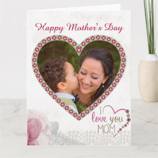 Happy Mother's Day Heart Personalized Card