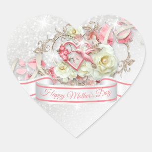 Happy Mother's Day Heart Sticker