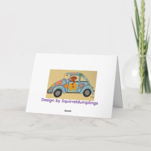 Happy Mother's Day Hippie Dachshund Van Card