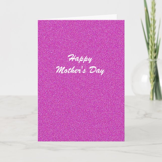 Happy Mother's Day Hot Pink Card (Front)