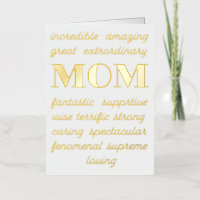 Happy Mothers Day Incredible, Fenominal, Amazing