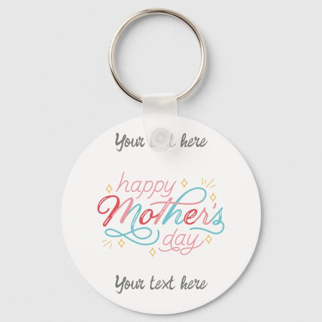 Happy Mother's Day key ring - customize (Front)