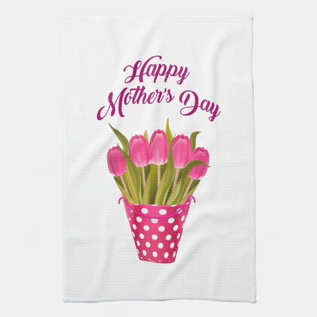 Happy Mother's Day Kitchen Towel (Vertical)
