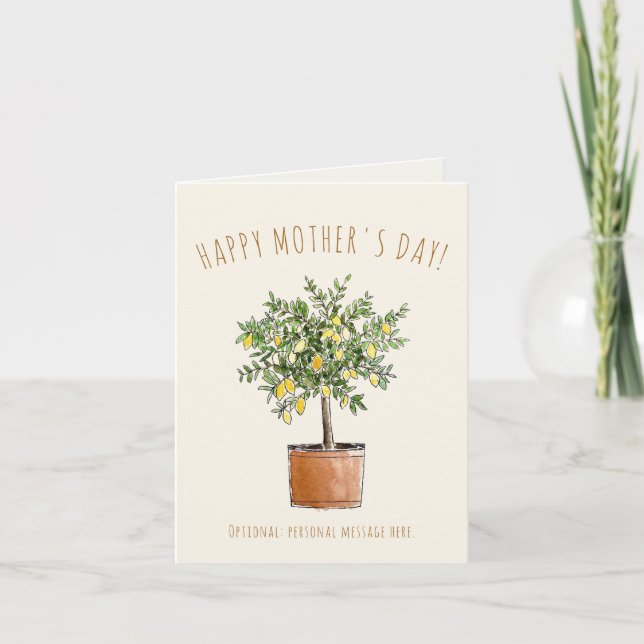 Happy Mother's Day Lemon Tree Card (Front)
