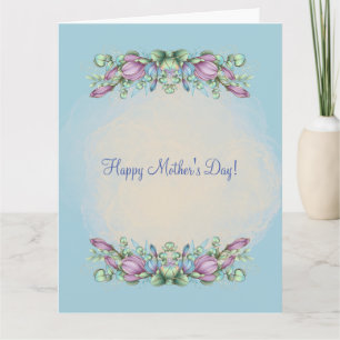 HAPPY MOTHER'S DAY(LIGHT BLUE) CARD