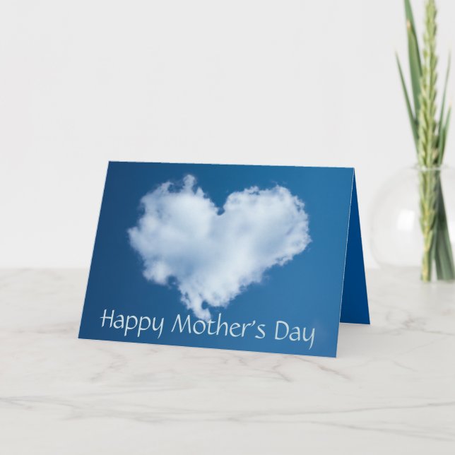 Happy Mother's Day love heart cloud Card (Front)
