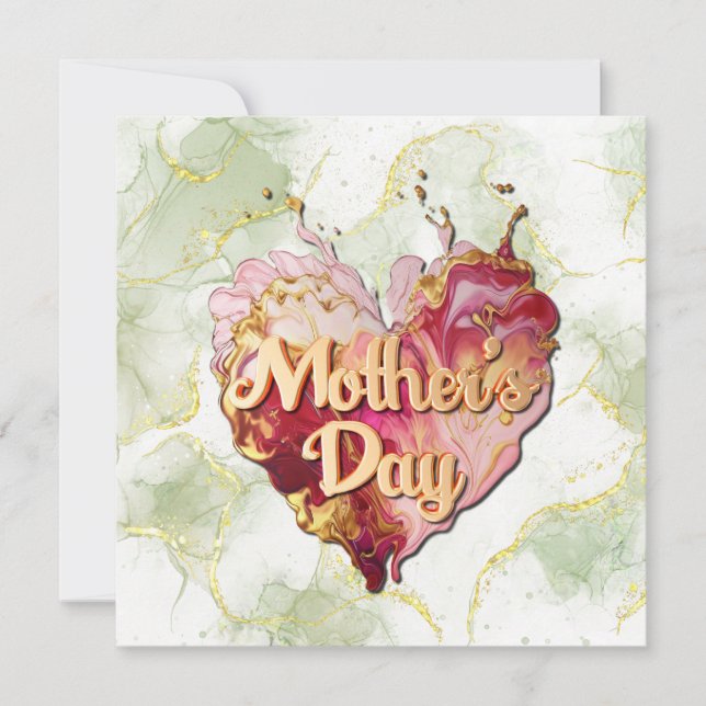 Happy Mother's Day modern Holiday Card (Front)