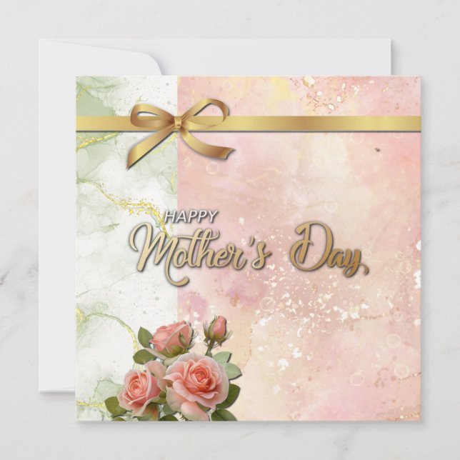 Happy Mother's day modern Holiday Card (Front)