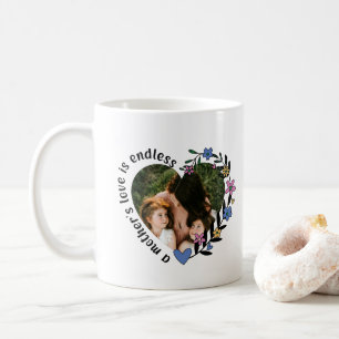 Happy Mothers Day Mom Custom Heart Photo  Coffee Mug