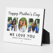 Happy Mothers Day Mom Custom Photo Collage Plaque (Side)