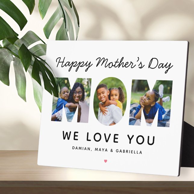 Happy Mothers Day Mom Custom Photo Collage Plaque (Creator Uploaded)