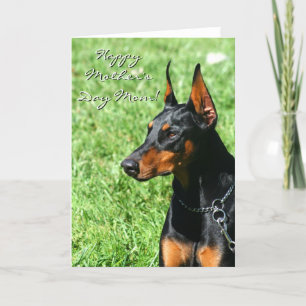 Happy Mother's Day Mom Doberman greeting card