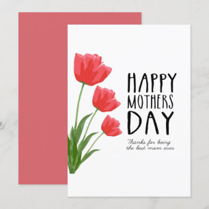 Happy Mothers Day Mom Flower Holiday Card