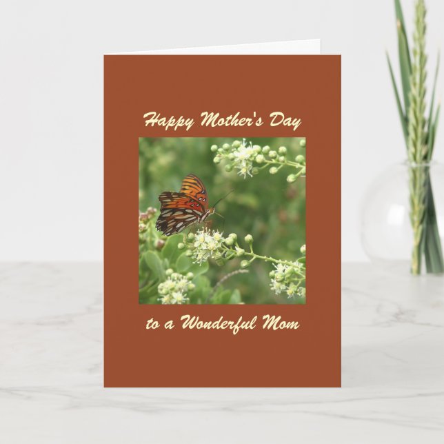 Happy Mother's Day Mom Greeting Card Butterfly (Front)