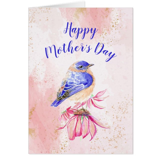 Happy Mother's Day Mom Mother Bluebird Art (Front)