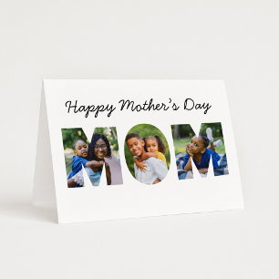 Happy Mothers Day Mom Photo Letter Card