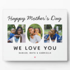 Happy Mothers Day Mom Photo Letter