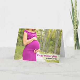Happy Mothers Day Mom To Be Pregnant Belly  Holida Holiday Card