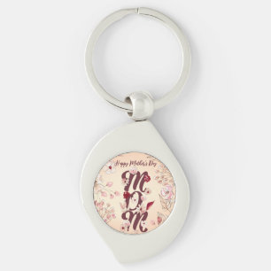 Happy Mother's Day Mom Warm Floral Keychain