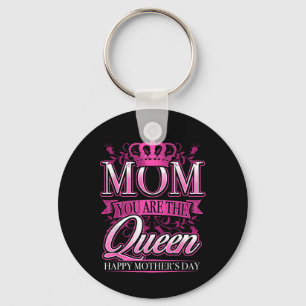 Happy Mothers Day Mom You Are The Queen Pink Graph Keychain