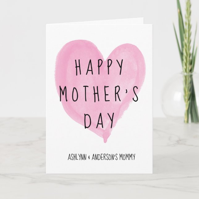 Happy Mother's Day Mommy From Kids Card (Front)
