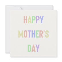 Happy Mother's Day Multi-Colored - Flat Square