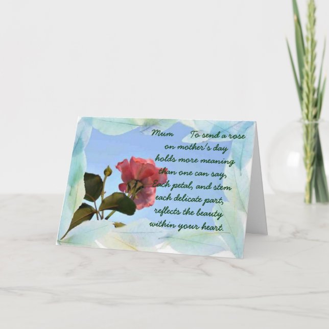 Happy Mothers day Mum Card (Front)