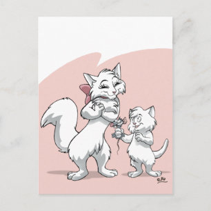Happy Mother's Day!! Mum cat and kitten Postcard