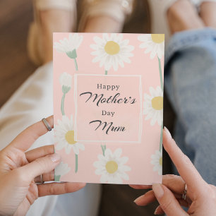 Happy Mother's Day MUM Daisy Floral Photo Holiday Card