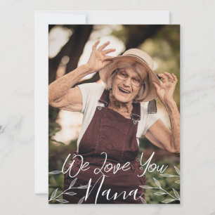 Happy Mother's day, nana, grandma simple 1 photo  Holiday Card