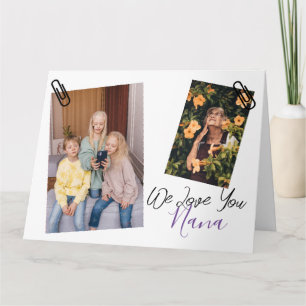 Happy Mother's day, nana, grandma simple photo Card