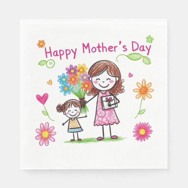 Happy Mother's Day Napkin (Front)