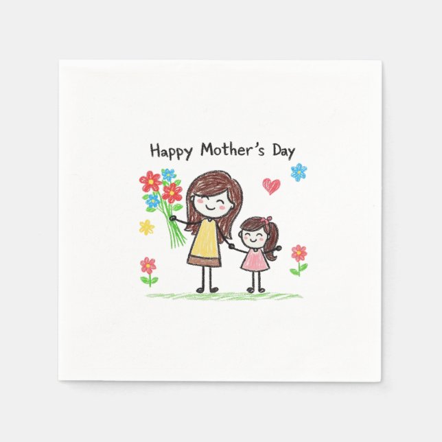 Happy Mother's Day Napkin (Front)