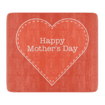 Happy Mother's Day Orange Heart