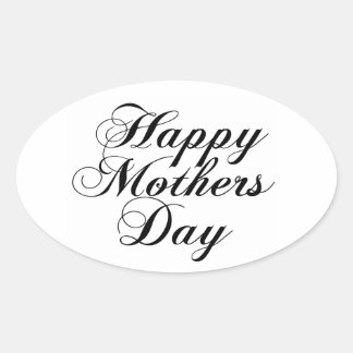 Happy Mothers Day Oval Sticker
