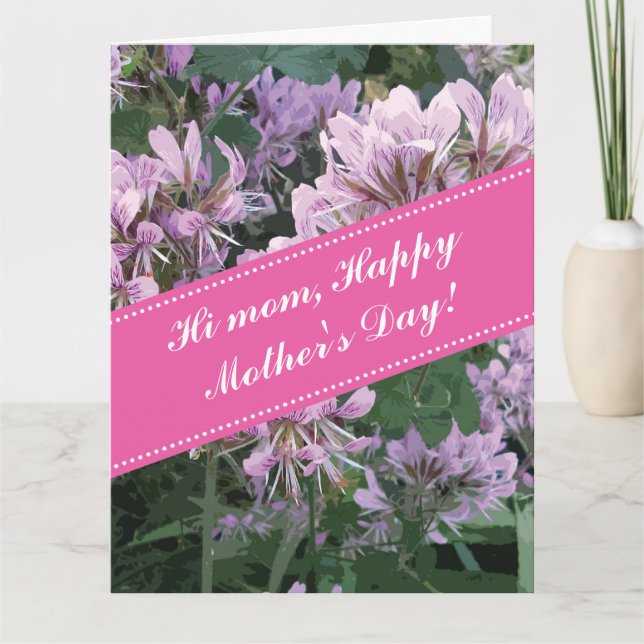 Happy Mother's Day oversized floral greeting card (Front)