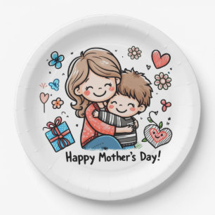 Happy Mother's Day Paper Plate