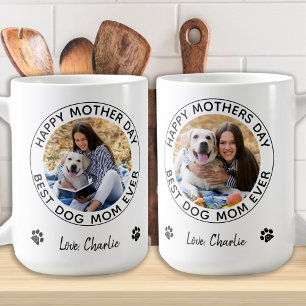 Happy Mother's Day Personalized Pet Photo Dog Mom Coffee Mug